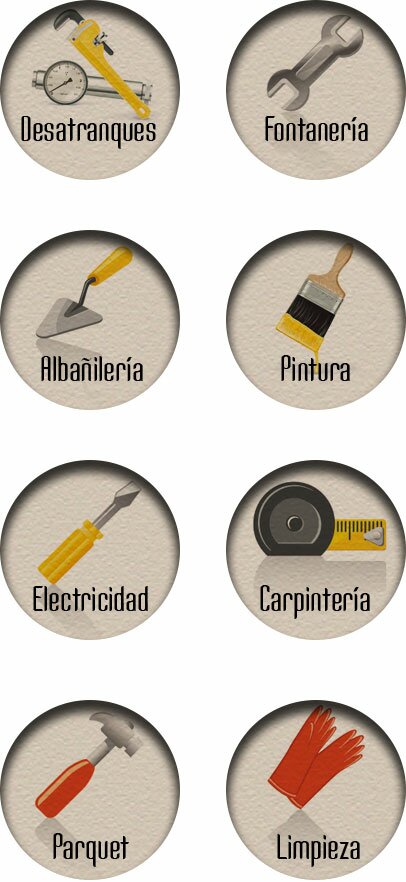 Iconos de los servicios de asistencia y reparación