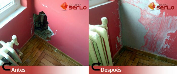 Reparación de agujero en la pared